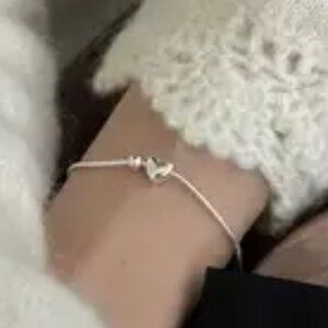 1pc   S925 Ladies Bracelet with Heart Shape & Ball Pendant